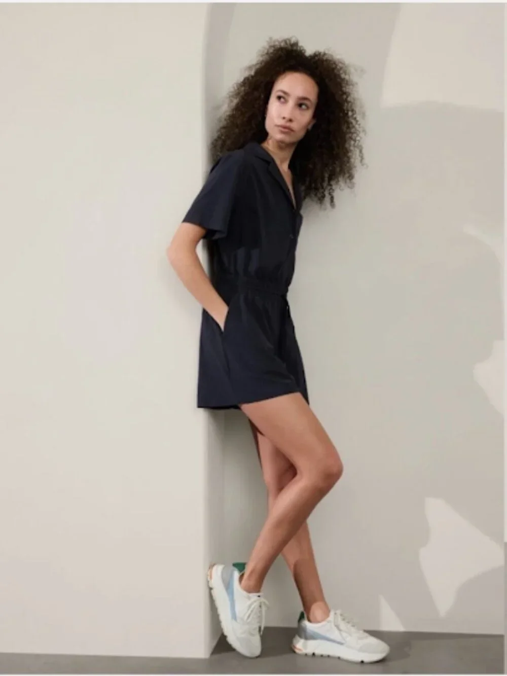 NWOT Athleta Avenue Romper Navy XS